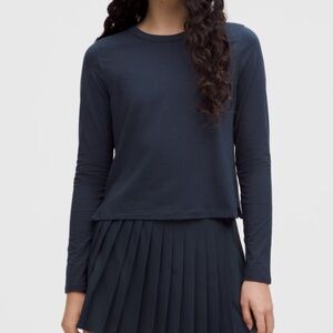 LuluLemon Classic-Fit Cotton-Blend Long Sleeve- in True Navy *NWT